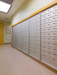 Outsourcing mail services can include a private, secure mailbox
