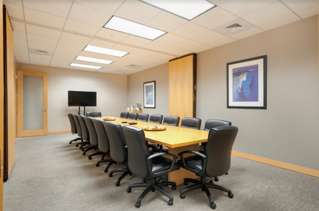 Videoconferencing is available in all of our meeting rooms