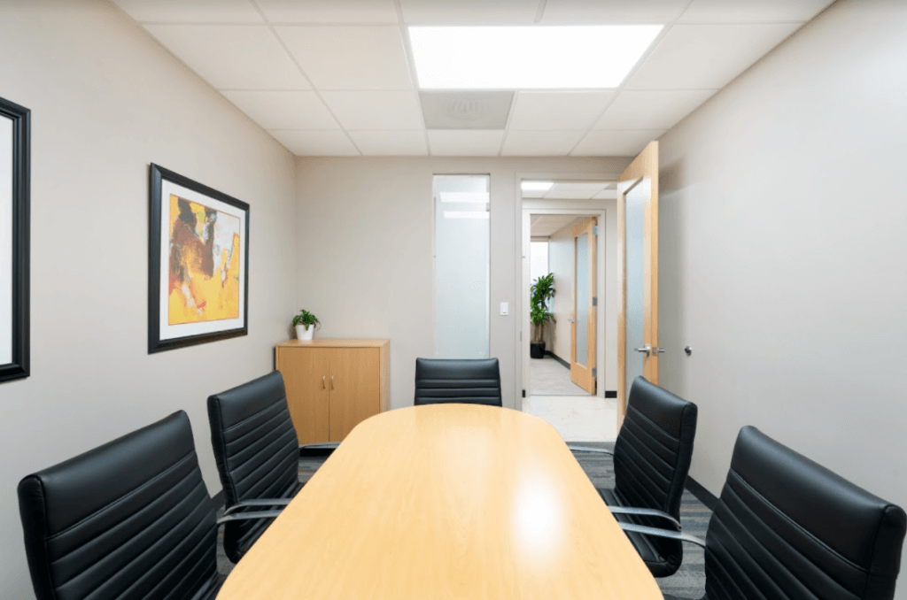 Example of small interior conference room at Legal Edge Services